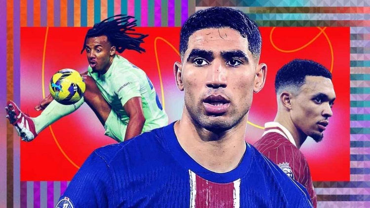 ESPN年度10大邊后衛(wèi)：阿什拉夫當(dāng)選最佳，阿諾德第2，迪馬爾科第7