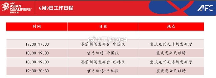 迎榮譽(yù)戰(zhàn)！國足明天17點(diǎn)開對(duì)巴林的賽前發(fā)布會(huì)，18點(diǎn)進(jìn)行訓(xùn)練