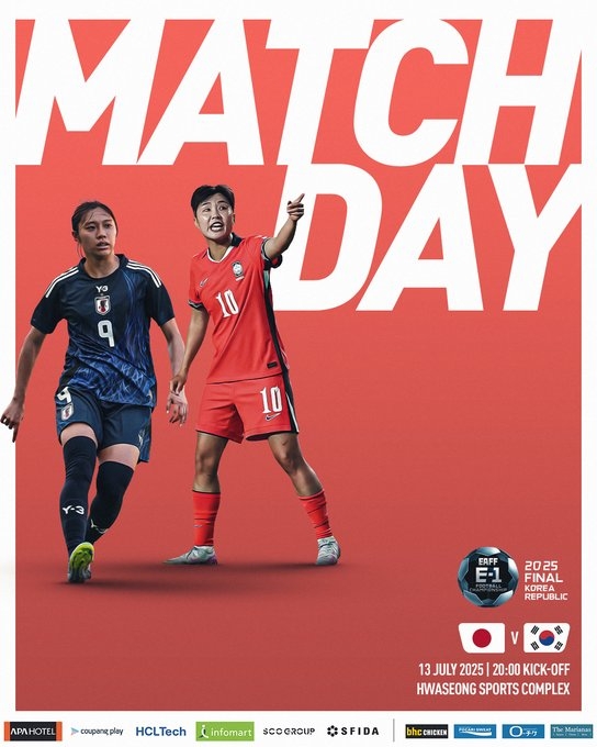 日本志在三連冠！東亞杯-日本女足vs韓國女足首發(fā)出爐
