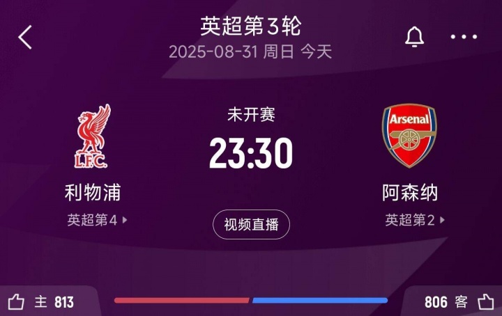 熱刺翻車(chē)！英超還剩利物浦和阿森納兩隊(duì)全勝，而今晚他倆正面交鋒